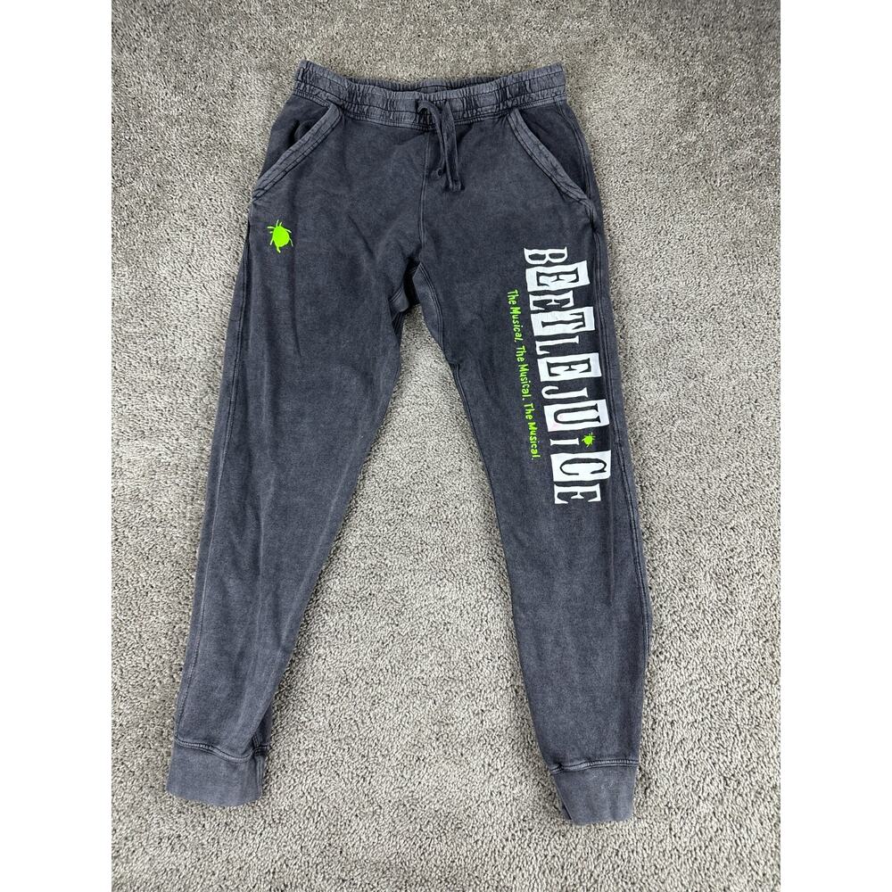 Bettlejuice Sweatpants Mens Extra Large Gray White The Musical Pockets Joggers